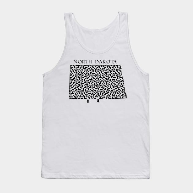 State of North Dakota Maze Tank Top by gorff